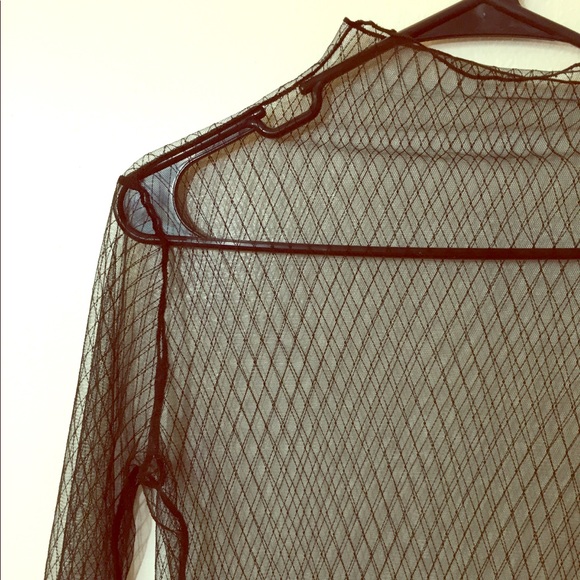 Babe Boutique Tops - Long Sleeve Mesh Sheer Top
